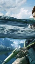 Scaricare immagine Games, Water, Lara Croft: Tomb Raider sul telefono gratis.