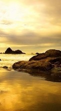 Scaricare immagine Landscape, Stones, Sky, Sea, Beach sul telefono gratis.