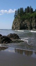 Scaricare immagine 320x240 Landscape, Stones, Sea, Beach sul telefono gratis.