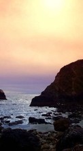 Scaricare immagine Stones, Sea, Landscape, Sunset sul telefono gratis.
