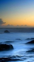 Scaricare immagine 128x160 Landscape, Water, Stones, Sky, Sea sul telefono gratis.