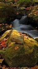 Scaricare immagine 128x160 Landscape, Nature, Rivers, Stones, Autumn sul telefono gratis.