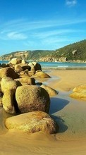 Scaricare immagine 1080x1920 Landscape, Stones, Beach sul telefono gratis.