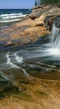 Scaricare immagine 320x240 Landscape, Water, Stones, Waterfalls sul telefono gratis.