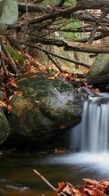 Scaricare immagine Landscape, Water, Stones, Waterfalls sul telefono gratis.