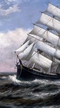 Scaricare immagine Transport, Ships, Sea, Paintings, Drawings sul telefono gratis.