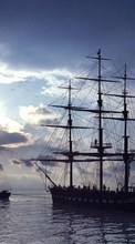 Scaricare immagine Transport, Water, Sky, Ships, Sea, Sun sul telefono gratis.