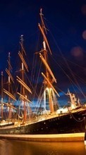 Scaricare immagine Ships, Sea, Night, Transport sul telefono gratis.