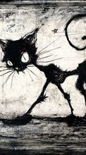 Scaricare immagine 1024x600 Animals, Cats, Drawings sul telefono gratis.
