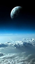 Scaricare immagine Universe, Sky, Clouds, Landscape, Planets sul telefono gratis.