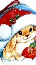 Scaricare immagine Holidays, Rabbits, New Year sul telefono gratis.