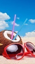 Scaricare immagine Summer, Drinks, Objects, Coconuts sul telefono gratis.