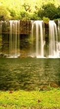 Scaricare immagine Landscape, Rivers, Waterfalls, Summer sul telefono gratis.