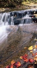 Scaricare immagine Leaves, Autumn, Landscape, Rivers sul telefono gratis.