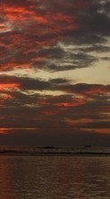 Scaricare immagine Boats, Sea, Clouds, Landscape, Transport, Sunset sul telefono gratis.