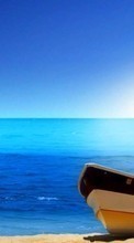 Scaricare immagine Boats, Sea, Landscape, Beach sul telefono gratis.