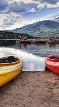 Scaricare immagine Boats,Landscape,Rivers sul telefono gratis.