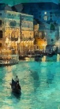 Scaricare immagine Boats, Landscape, Pictures, Venice, Water sul telefono gratis.