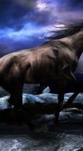 Scaricare immagine 1280x800 Animals, Landscape, Horses, Clouds sul telefono gratis.