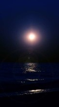 Scaricare immagine 240x320 Landscape, Water, Sea, Moon sul telefono gratis.