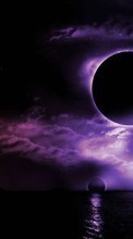 Scaricare immagine Moon, Sky, Night, Landscape sul telefono gratis.