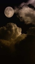 Scaricare immagine Landscape, Sky, Night, Moon sul telefono gratis.