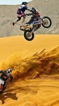 Scaricare immagine People, Motorcycles, Motocross, Desert, Sports, Transport sul telefono gratis.