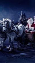 Scaricare immagine People, New Year, Holidays, Christmas, Xmas, Santa Claus sul telefono gratis.