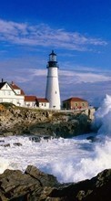 Scaricare immagine Lighthouses, Sea, Nature, Water sul telefono gratis.
