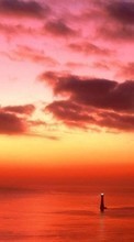 Scaricare immagine Lighthouses,Sea,Landscape,Sunset sul telefono gratis.