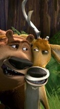 Scaricare immagine Cartoon, Animals, Bears, Deers sul telefono gratis.