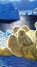 Scaricare immagine 320x240 Animals, Winter, Snow, Bears, Drawings sul telefono gratis.