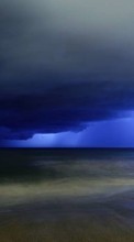 Scaricare immagine Lightning,Sea,Landscape sul telefono gratis.