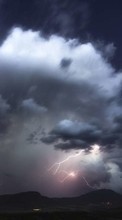Scaricare immagine Lightning, Sky, Clouds, Landscape sul telefono gratis.