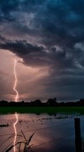 Scaricare immagine Lightning,Night,Landscape sul telefono gratis.