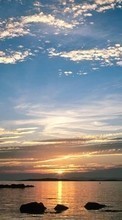 Scaricare immagine Landscape, Sky, Sea, Clouds, Dawn sul telefono gratis.