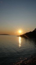 Scaricare immagine 540x960 Landscape, Sunset, Sky, Sea, Sun, Beach sul telefono gratis.