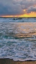 Scaricare immagine Landscape, Water, Sunset, Sky, Sea, Beach sul telefono gratis.