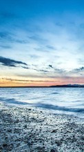 Scaricare immagine Sea, Sky, Landscape, Beach, Sunset sul telefono gratis.