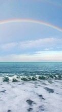 Scaricare immagine Sea, Sky, Landscape, Rainbow sul telefono gratis.