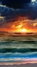 Scaricare immagine 240x320 Landscape, Water, Sky, Sea, Sun, Drawings sul telefono gratis.