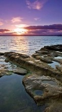 Scaricare immagine Landscape, Sky, Sea, Sun sul telefono gratis.