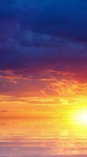 Scaricare immagine 1080x1920 Landscape, Water, Sunset, Sky, Sea, Sun sul telefono gratis.