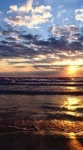 Scaricare immagine Landscape, Water, Sunset, Sky, Sea, Sun sul telefono gratis.