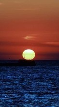 Scaricare immagine 360x640 Landscape, Sunset, Sky, Sea, Sun sul telefono gratis.