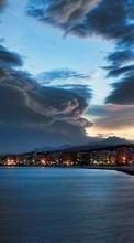 Scaricare immagine Sea, Clouds, Landscape sul telefono gratis.