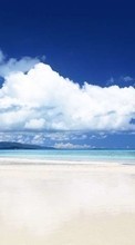 Scaricare immagine Sea, Clouds, Landscape, Beach sul telefono gratis.