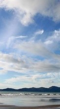 Scaricare immagine Sea,Clouds,Landscape,Beach sul telefono gratis.
