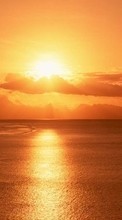 Scaricare immagine Sea, Clouds, Landscape, Sun, Sunset sul telefono gratis.