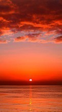Scaricare immagine Sea, Clouds, Landscape, Sun, Sunset sul telefono gratis.